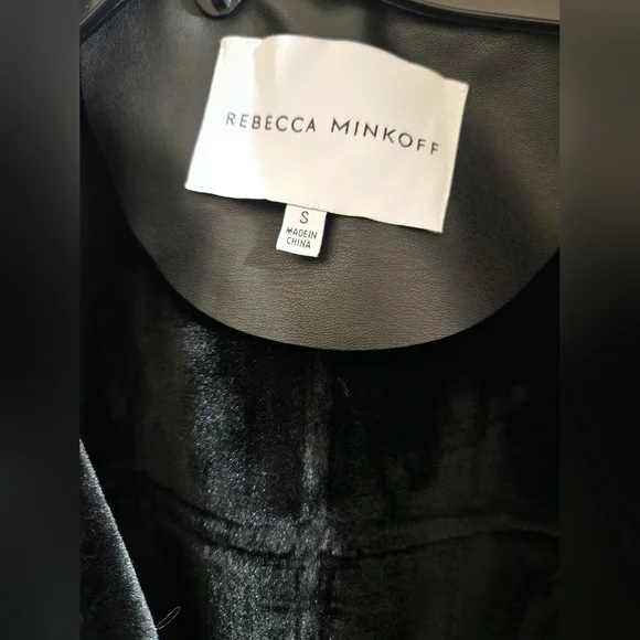 Rebecca Minkoff Vegan Shearling Car Coat Small - Picture 13 of 16